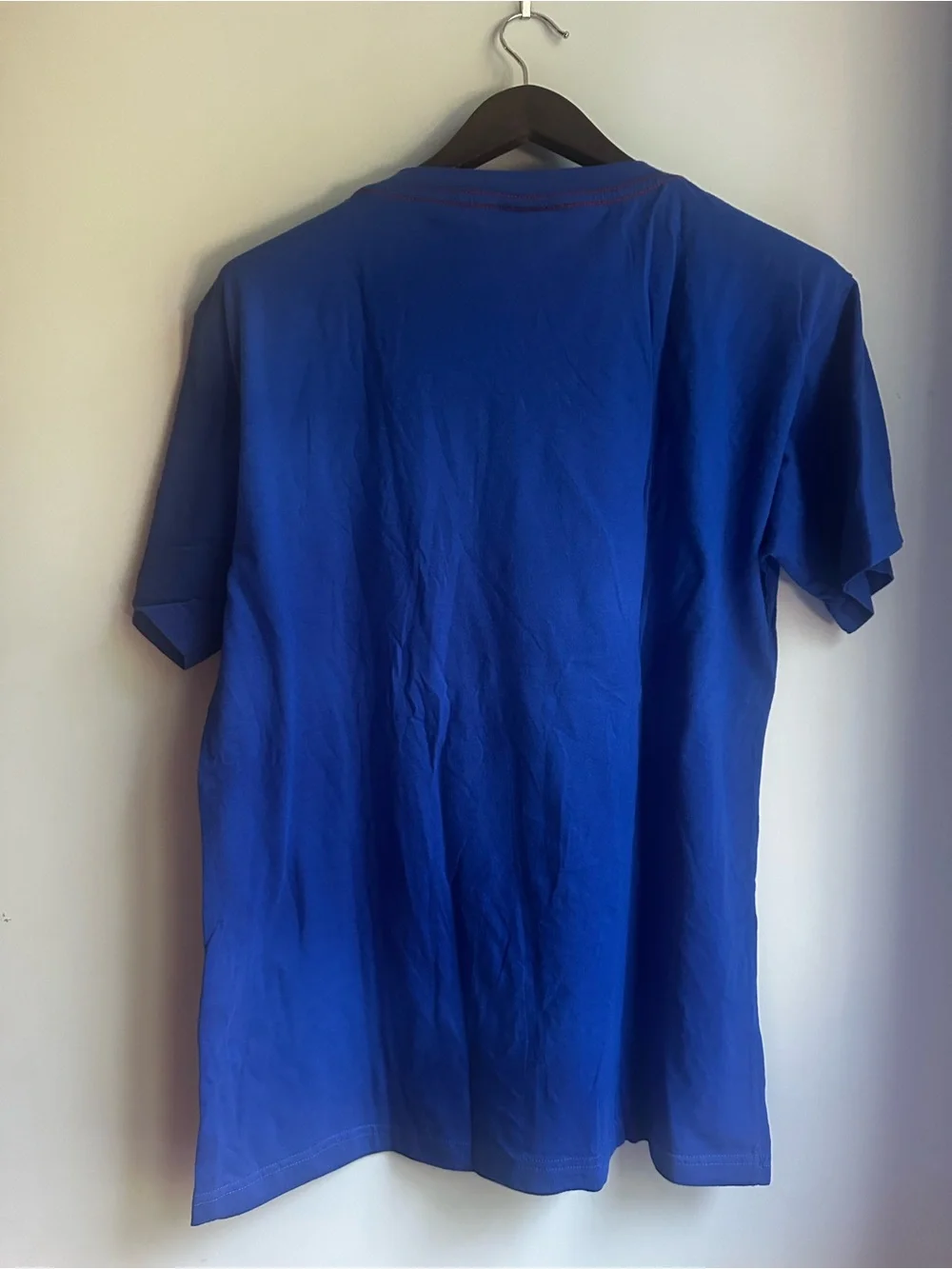 Adidas Originals Trefoil Logo Blue Graphic T-Shirt | Men’s XL | Red fuzzy Logo